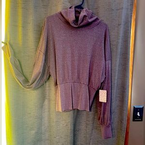 NWT Free People sparkly turtleneck